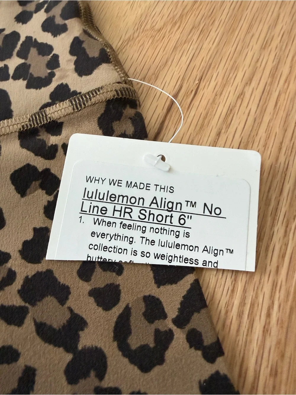 NEW Lululemon Align 6” Bike Shorts Leopard Print Size 4 - Picture 5 of 7